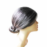 Maxbell Funny Old Lady Grandma Silver Gray Short Bun Wig Party Cosplay Fancy Dress