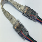 Maxbell 5Piece Solderless 4pin RGB Strip Light Connector Strip to Wire Clasp Connect