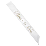 Maxbell 2 Layer Wedding Veil with Comb and Bride to be Satin Sash Party Decoration