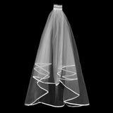 Maxbell 2 Layer Wedding Veil with Comb and Bride to be Satin Sash Party Decoration