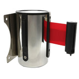 Maxbell 5m Heavy Duty Retractable Crowd Control Barrier Ribbon QUEUE Belts Red