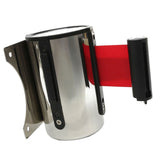 Maxbell 5m Heavy Duty Retractable Crowd Control Barrier Ribbon QUEUE Belts Red
