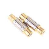 Maxbell 2 Pieces Gold Plated RCA Phono Female to Female Connector Audio Coupler Adapter