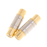 Maxbell 2 Pieces Gold Plated RCA Phono Female to Female Connector Audio Coupler Adapter