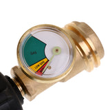 Maxbell Heavy Duty Solid Brass Propane Tank Gauge Leak Detector Universal for QCC1/Type1 Propane Tank Cylinders Gas Pressure Meter