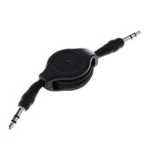 Maxbell 3.5mm Male to Male Auxiliary Telescopic Cable for PC MP3 Car Black