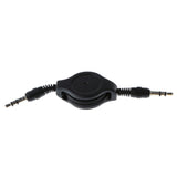 Maxbell 3.5mm Male to Male Auxiliary Telescopic Cable for PC MP3 Car Black