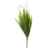 Maxbell Green Artificial Plastic Plant 5 Branches Rohdea Grass Home Wedding Decor