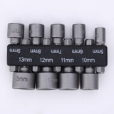 Maxbell 9 Hex Bit Socket Set 1/4 Drive - 5mm, 6mm, 7mm, 8mm, 9mm, 10mm, 11mm, 12mm, 13mm