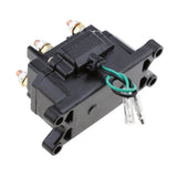 Maxbell Universal 12V Solenoid Relay Contactor Winch Rocker Switch Thumb & 6 Connector Caps ATV