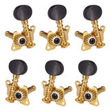 Maxbell 3R3L Machine Heads String Tuning Pegs Tuners Oval Button for Acoustic Guitar Parts