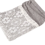 Maxbell Women Lace Double Layer Leg Warmers Stretch Lace Sock Light Grey