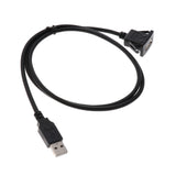 Maxbell High Quality Car USB2.0 Extension Flush Mount Cable Dashboard Kit Square 1m