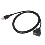 Maxbell High Quality Car USB2.0 Extension Flush Mount Cable Dashboard Kit Square 1m