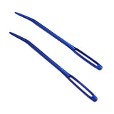 Maxbell 2 Pieces Aluminium Large-eye Bent Tip Tapestry Darning Needle DIY Knitting Craft