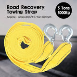 Maxbell 4m 5 Tons Strong Tow Rope Pull Strap Double Layer Nylon Trailer Belt