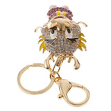 Maxbell Cute Dragon Charm Pendant Crystal Purse Bag Car Key Ring Keychain Keyring Purple