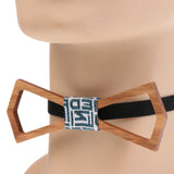 Maxbell Men's Groom Wedding Party Wooden Bow Tie Tuxedo Necktie Fashion Accessory