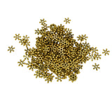 Maxbell 200pcs Vintage Gold Daisy Flower Flat Spacer Beads Jewelry Making Findings