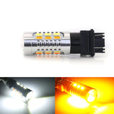 Maxbell 2Pcs 3157 Dual-Color Switchback 22SMD 5630 LED Bulbs Turn Signal Light