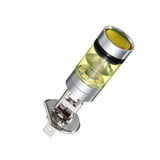 Maxbell 2pcs H1 100W Fog Light Yellow LED DRL Projector Lamp Bulb for Car Vehicle