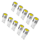 Maxbell 10PCS Universal T10 1.5W White LED Car Instrument Dash Interior Light Side Wedge Bulbs