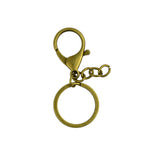 Maxbell 10 Sets Large Lobster Clasp Trigger Clip Key Ring With 30mm Split Ring and Chains