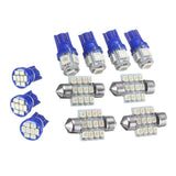 Maxbell 11PCS Universal Blue LED Lights Interior T10 & 31mm Map Dome Lights Lamps