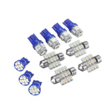 Maxbell 11PCS Universal Blue LED Lights Interior T10 & 31mm Map Dome Lights Lamps