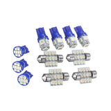 Maxbell 11PCS Universal Blue LED Lights Interior T10 & 31mm Map Dome Lights Lamps