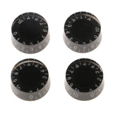 Maxbell 4 Pieces of Black Speed Volume Tone Control Knobs for LP Les Paul Electric Gutar