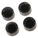 Maxbell 4 Pieces of Black Speed Volume Tone Control Knobs for LP Les Paul Electric Gutar