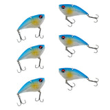 Maxbell 6Pcs Soft Baits VIB Vibration Casting Trolling Fishing Lure with VMC Hooks