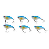 Maxbell 6Pcs Soft Baits VIB Vibration Casting Trolling Fishing Lure with VMC Hooks