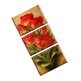 Maxbell 3pcs Modern Canvas Wall Artwork Painting Red Tulip Print Picture Set 30*50cm