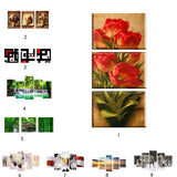 Maxbell 3pcs Modern Canvas Wall Artwork Painting Red Tulip Print Picture Set 30*50cm