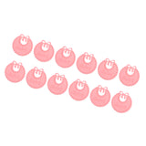 Maxbell 12 Pieces Mini Plastic Bibs for Baby Shower or Gender Reveal Decorations,Cupcake Topper Pink