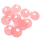 Maxbell 12 Pieces Mini Plastic Bibs for Baby Shower or Gender Reveal Decorations,Cupcake Topper Pink