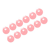 Maxbell 12 Pieces Mini Plastic Bibs for Baby Shower or Gender Reveal Decorations,Cupcake Topper Pink