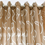 Maxbell 100*250cm Shadow Coffee Leaves Bubble Snuff Sheer Voile Tulle Curtain