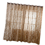 Maxbell 100*250cm Shadow Coffee Leaves Bubble Snuff Sheer Voile Tulle Curtain