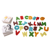 Maxbell Wooden Baby Preschool ABC Alphabet Cards Animal Letters Puzzle Cognitive Toy