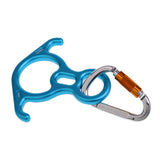 Maxbell 50KN Safety Figure 8 Descender Belay Device + 25KN D-Shape Carabiner Hook for Outdoor Rock Climbing