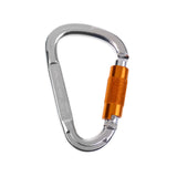 Maxbell 50KN Safety Figure 8 Descender Belay Device + 25KN D-Shape Carabiner Hook for Outdoor Rock Climbing