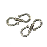 Maxbell 50Pcs Tibetan Silver S Hook Clasp Necklace Clasp Jewelry Findings 23 x 9 mm