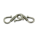 Maxbell 50Pcs Tibetan Silver S Hook Clasp Necklace Clasp Jewelry Findings 23 x 9 mm