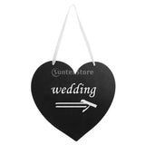 Maxbell Wooden Blank Heart Shaped Wedding Hanging Decor Sign DIY Party Accessories