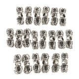 Maxbell 20 Pieces Retro Tibetan Silver Pestle Cross Pendant Spacer Beads DIY Accessories