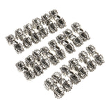 Maxbell 20 Pieces Retro Tibetan Silver Pestle Cross Pendant Spacer Beads DIY Accessories