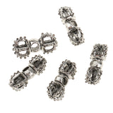 Maxbell 20 Pieces Retro Tibetan Silver Pestle Cross Pendant Spacer Beads DIY Accessories